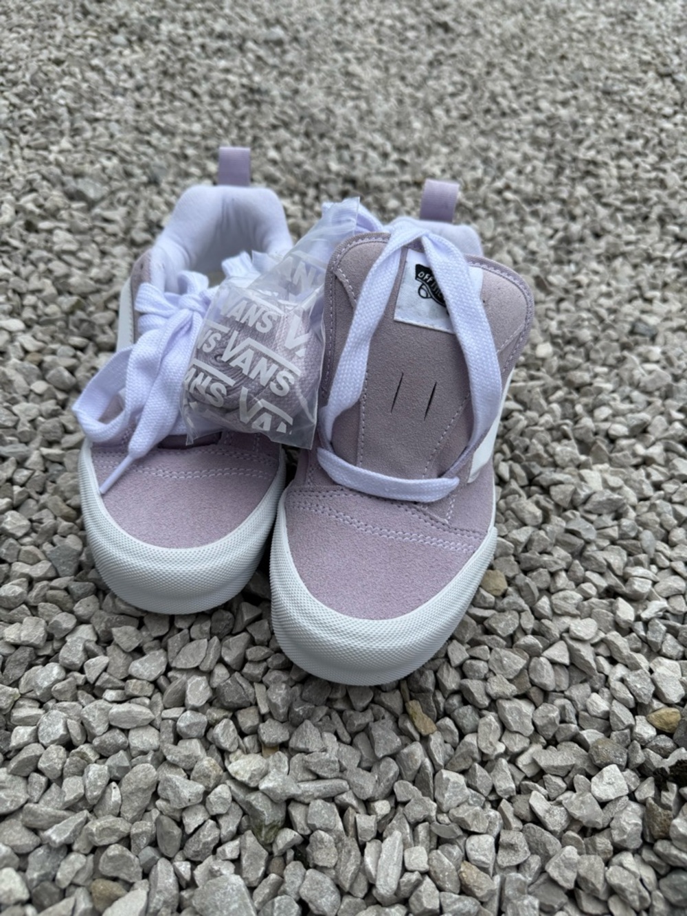 Vans Kids Lavender Suede Low-Top Sneakers with White Accents